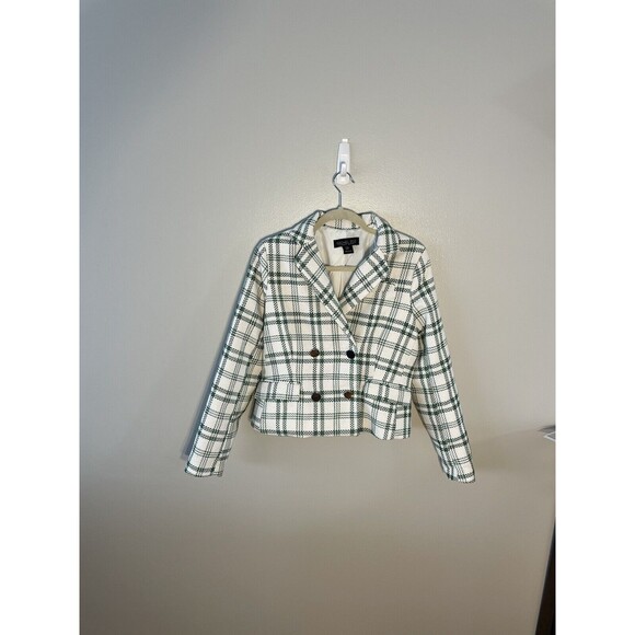 Plaid Double-Breasted Jacket - Picture 2 of 14